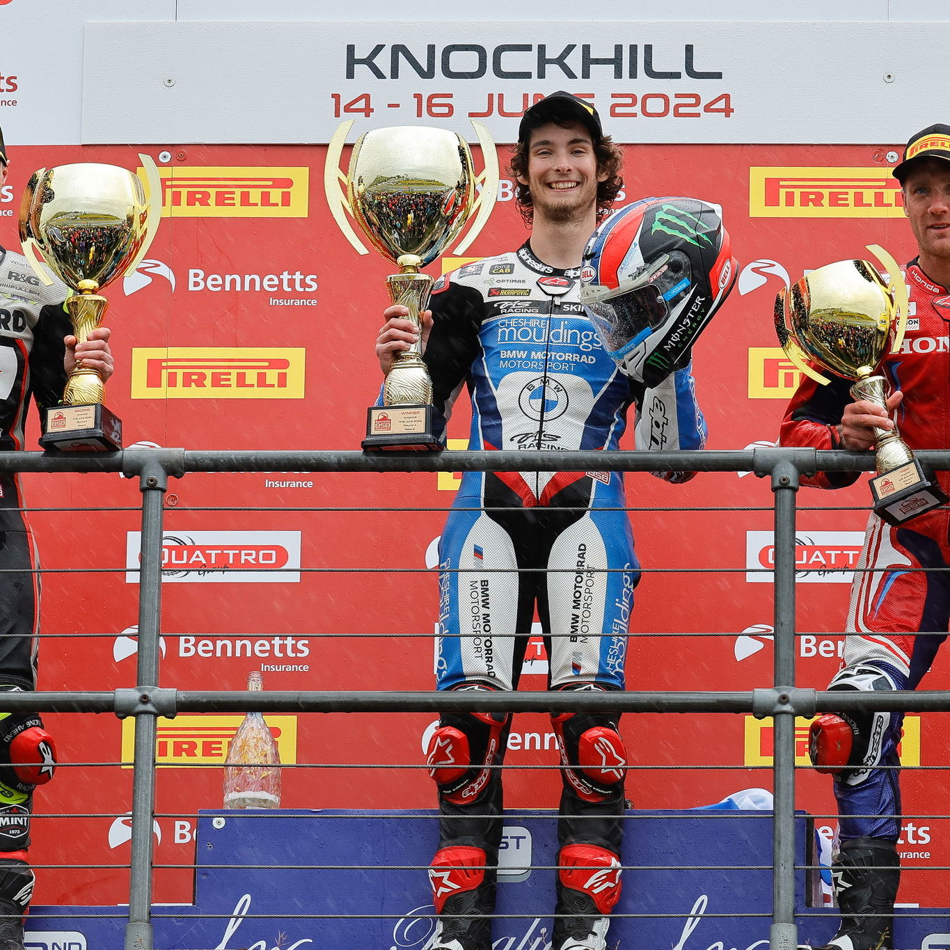 Rory Skinner, BSB, 2024, Knockhill, race two, 16th June, sprint, podium, Iddon, Bridewell
